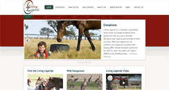 Desktop Screenshot of livinglegends.org.au